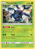 Heracross 11/147 English Pokémon card from Burning Shadows (2017)