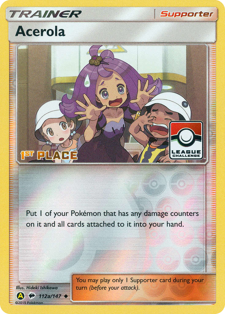 Acerola 112a/147 English Pokémon card from Burning Shadows (2017) — alternate artwork
