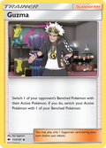 Guzma 115/147 English Pokémon card from Burning Shadows (2017)