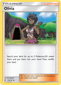 Olivia 119/147 English Pokémon card from Burning Shadows (2017)
