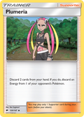 Plumeria 120/147 English Pokémon card from Burning Shadows (2017)