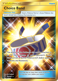 Choice Band 162/147 English Pokémon card from Burning Shadows (2017)