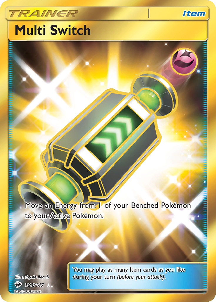 Multi Switch 164/147 English Pokémon card from Burning Shadows (2017)