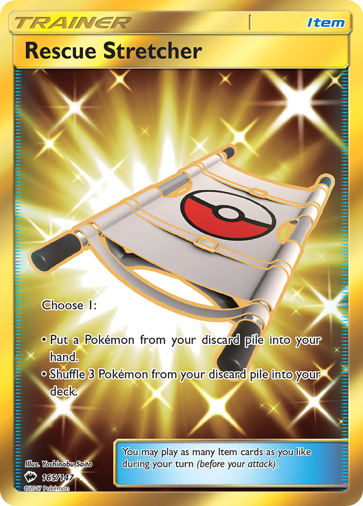 Rescue Stretcher 165/147 English Pokémon card from Burning Shadows (2017)