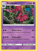 Scolipede 58/147 English Pokémon card from Burning Shadows (2017)