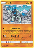 Sawk 72/147 English Pokémon card from Burning Shadows (2017)