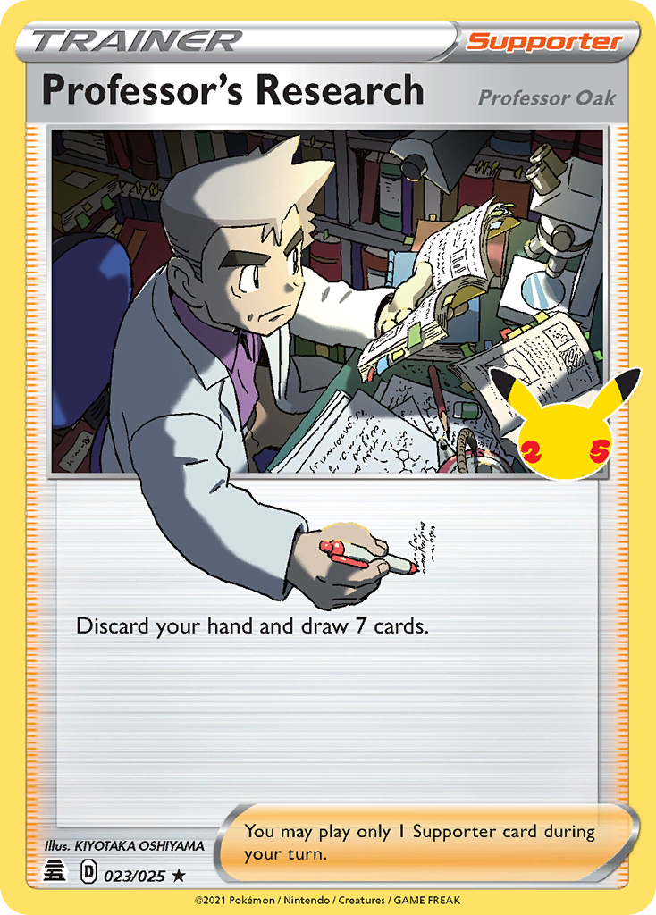 Professor's Research (Professor Oak) 23/25 — English Pokémon Celebrations (2021)