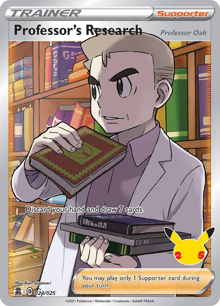 Professor's Research (Professor Oak) 24/25 — English Pokémon Celebrations (2021)