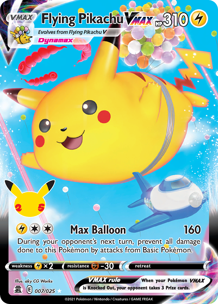 Flying Pikachu VMAX 7/25 — English Pokémon Celebrations (2021)