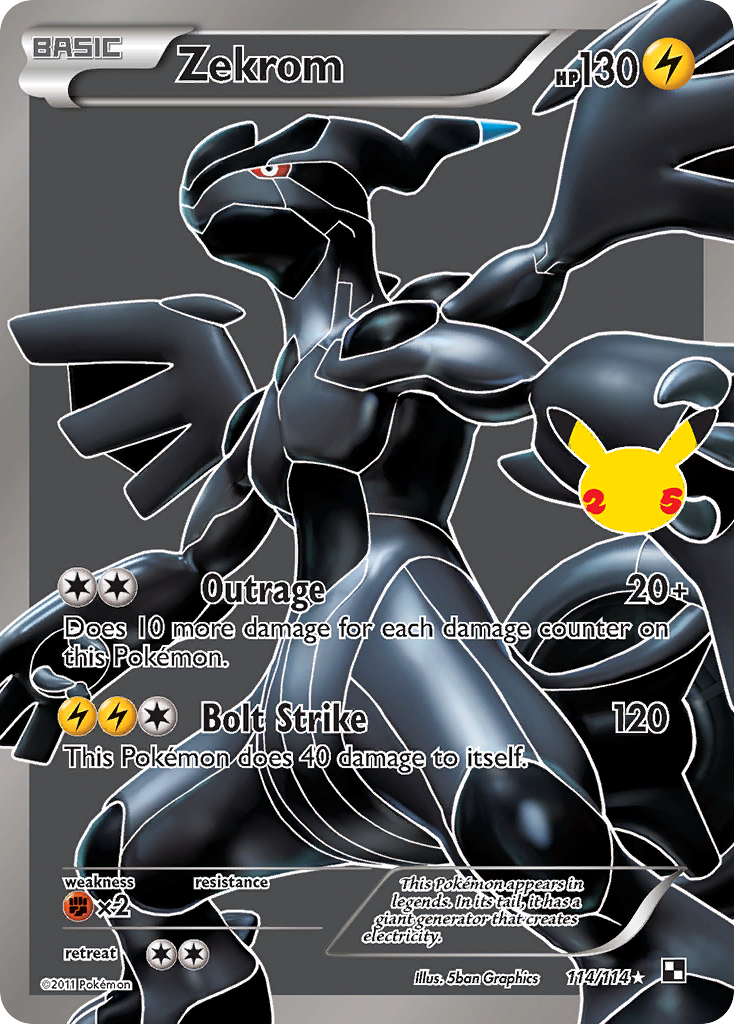 Zekrom 114/114 — English Pokémon Celebrations Classic Collection (2021)