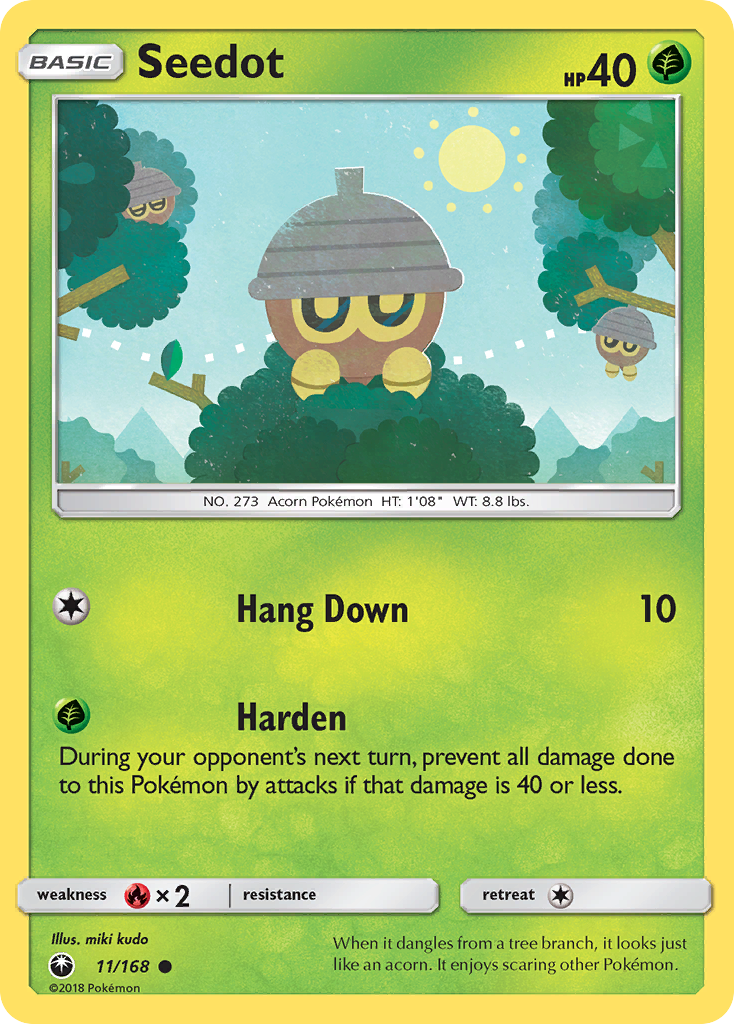 Seedot 11/168 English Pokémon card from Celestial Storm (2018)