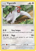 Vigoroth 114/168 English Pokémon card from Celestial Storm (2018)