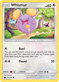 Whismur 116/168 English Pokémon card from Celestial Storm (2018)