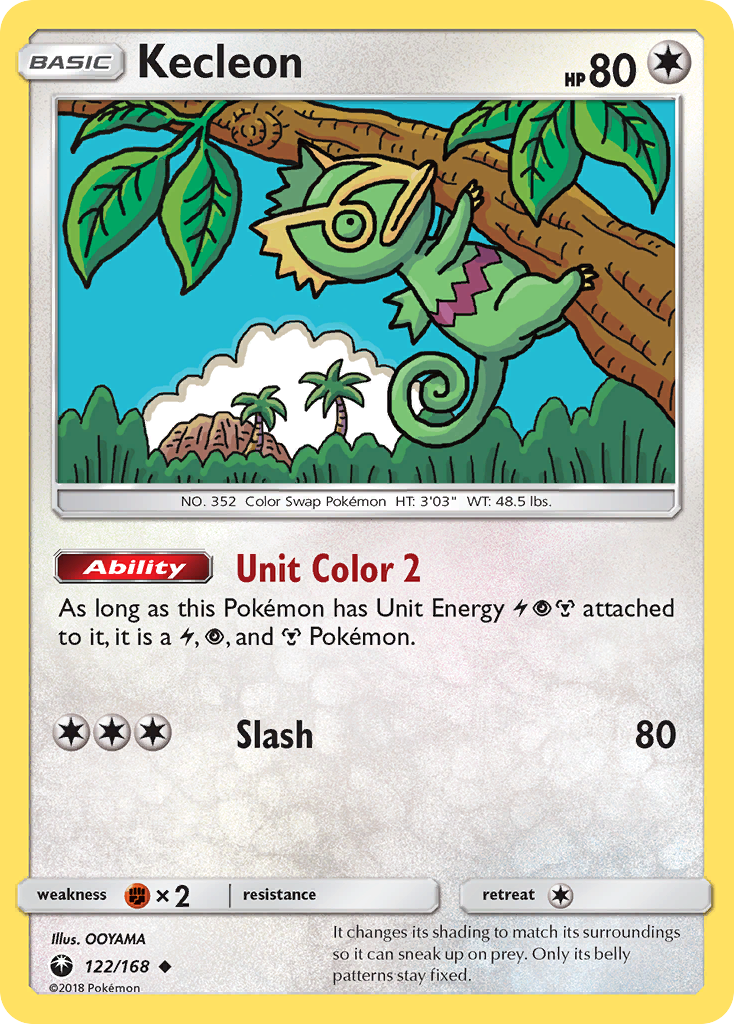 Kecleon 122/168 English Pokémon card from Celestial Storm (2018)