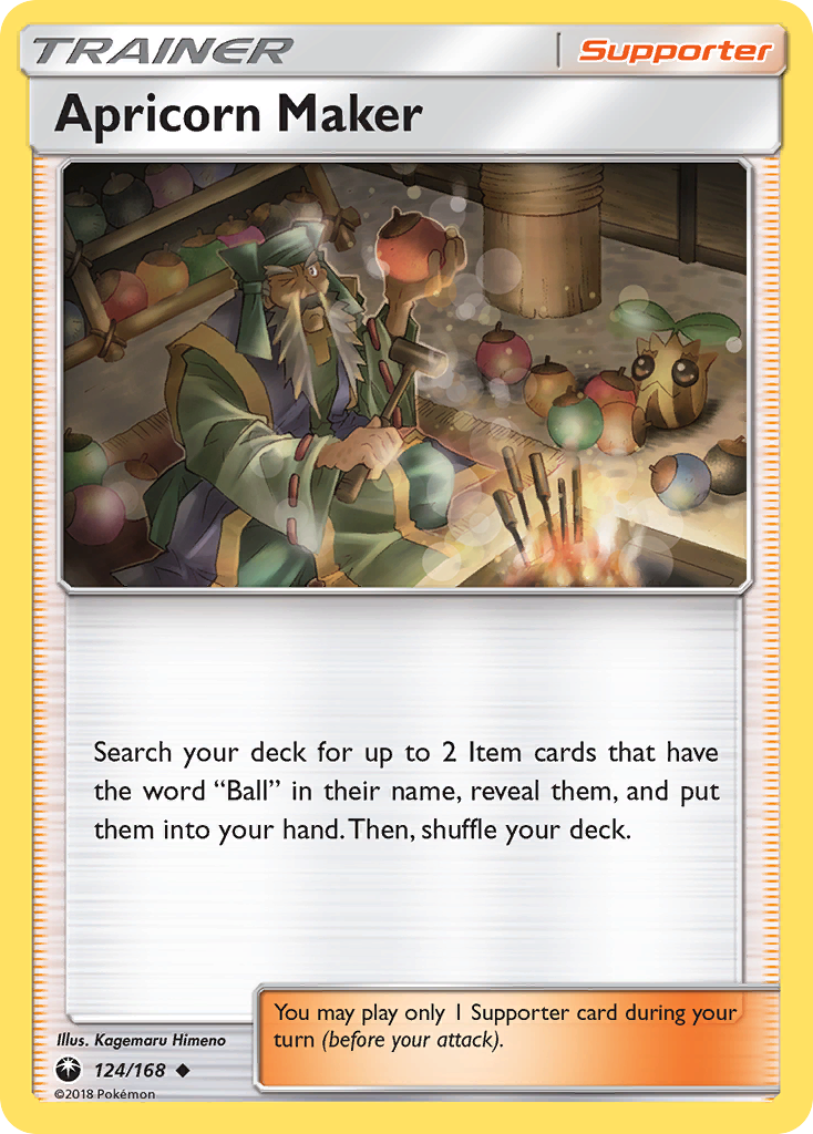 Apricorn Maker 124/168 English Pokémon card from Celestial Storm (2018)