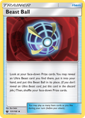 Beast Ball 125/168 English Pokémon card from Celestial Storm (2018)