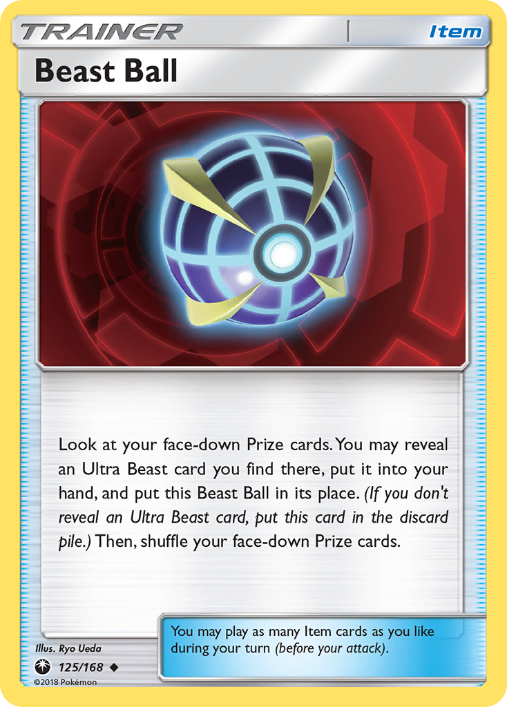 Beast Ball 125/168 English Pokémon card from Celestial Storm (2018)