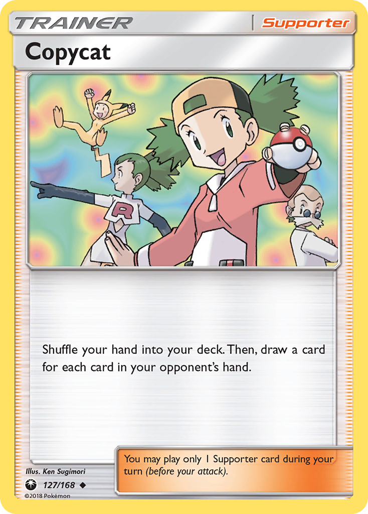 Copycat 127/168 English Pokémon card from Celestial Storm (2018)