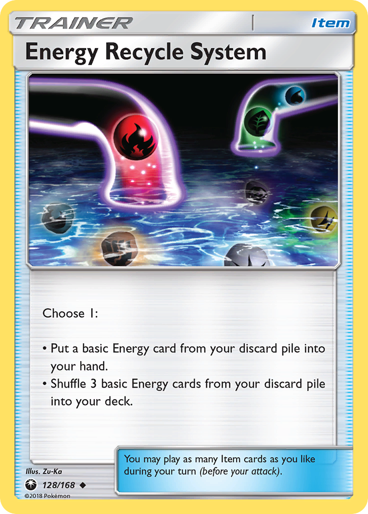 Energy Recycle System 128/168 English Pokémon card from Celestial Storm (2018)