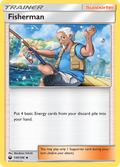 Fisherman 130/168 English Pokémon card from Celestial Storm (2018)