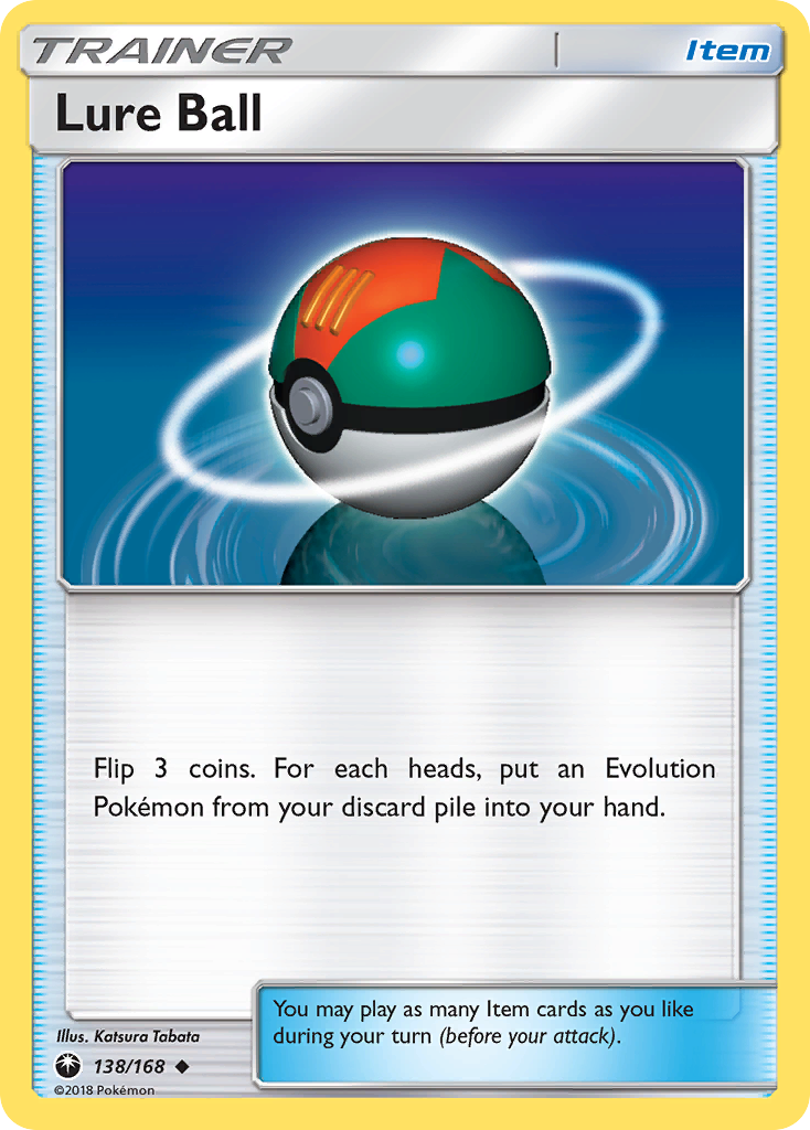 Lure Ball 138/168 English Pokémon card from Celestial Storm (2018)