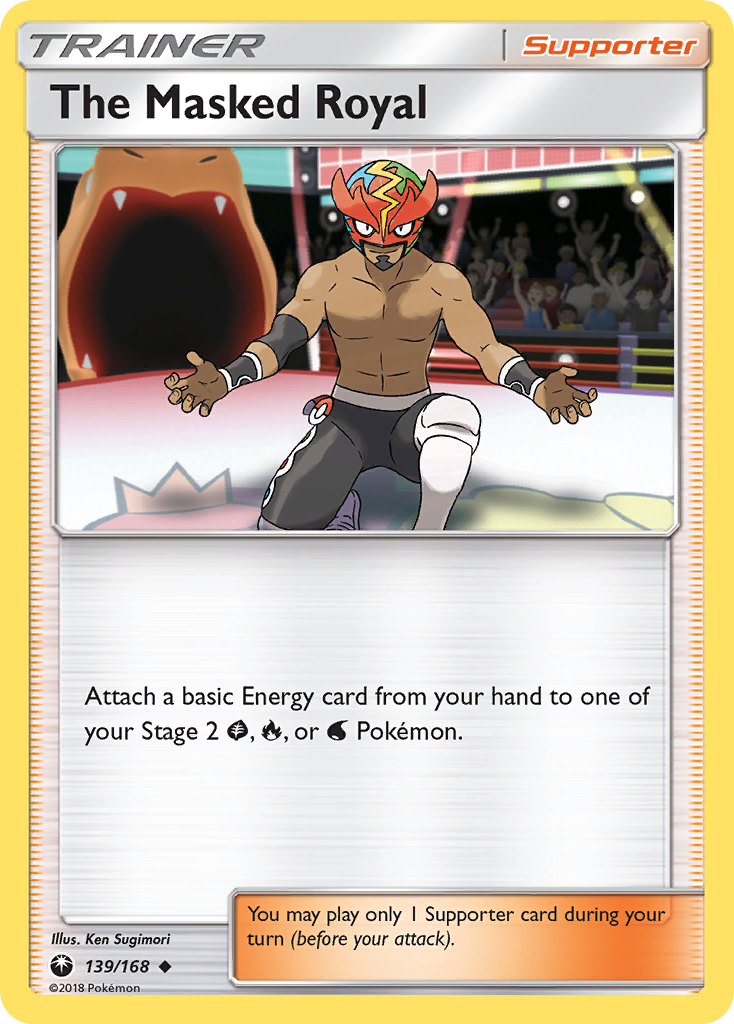 The Masked Royal 139/168 English Pokémon card from Celestial Storm (2018)