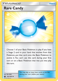 Rare Candy 142/168 English Pokémon card from Celestial Storm (2018)
