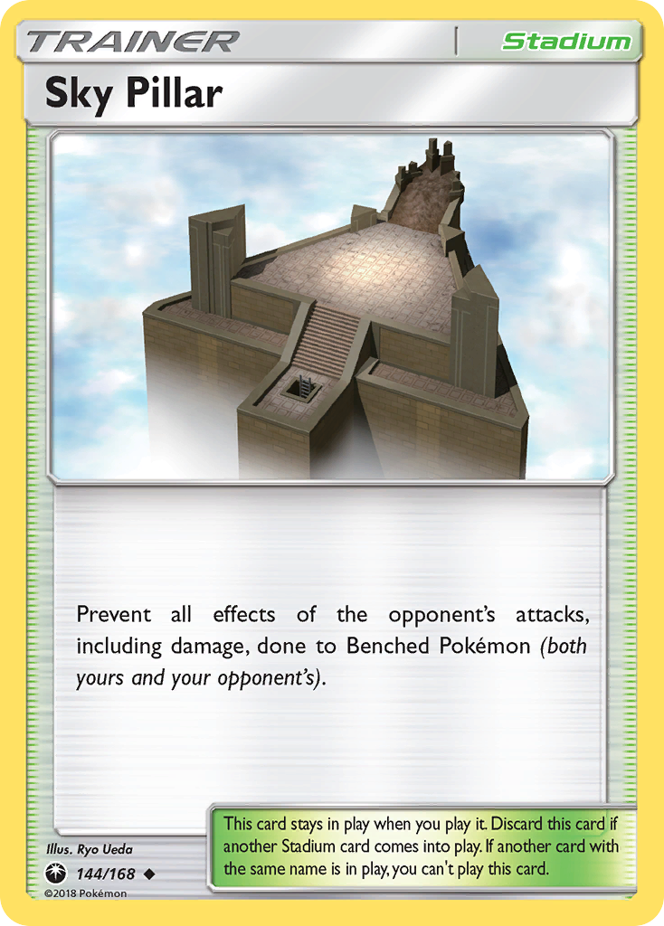 Sky Pillar 144/168 English Pokémon card from Celestial Storm (2018)