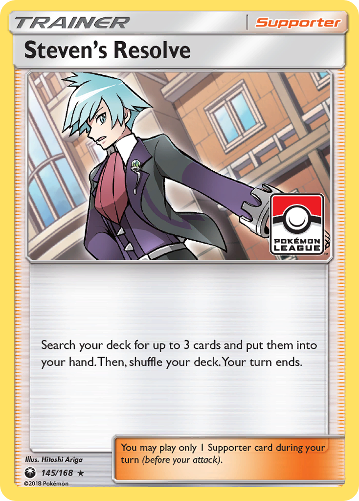 Steven's Resolve 145/168 English Pokémon card from Celestial Storm (2018)