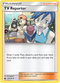 TV Reporter 149/168 English Pokémon card from Celestial Storm (2018)