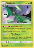 Cacturne 20/168 English Pokémon card from Celestial Storm (2018)
