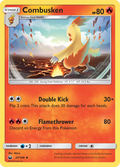 Combusken 27/168 English Pokémon card from Celestial Storm (2018)
