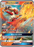 Blaziken-GX 28/168 English Pokémon card from Celestial Storm (2018)