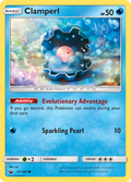 Clamperl 41/168 English Pokémon card from Celestial Storm (2018)
