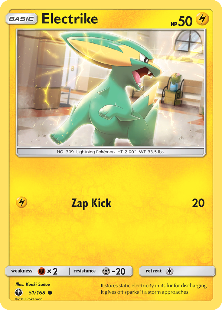 Electrike 51/168 English Pokémon card from Celestial Storm (2018)