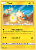 Minun 54/168 English Pokémon card from Celestial Storm (2018)
