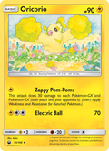 Oricorio 55/168 English Pokémon card from Celestial Storm (2018)