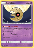 Lunatone 61/168 English Pokémon card from Celestial Storm (2018)