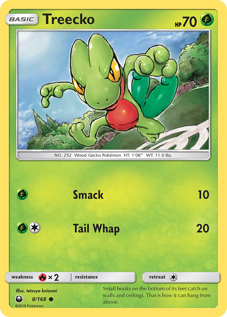 Treecko 8/168 English Pokémon card from Celestial Storm (2018)