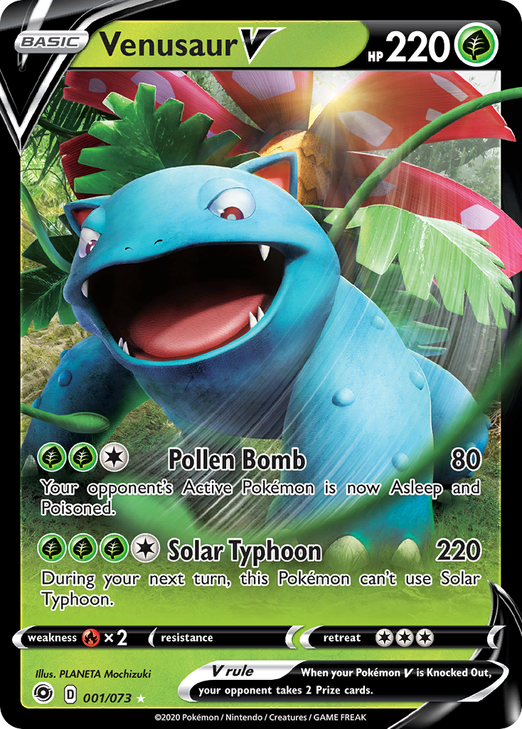Venusaur V 1/73 English Pokémon card from Champion’s Path (2020)