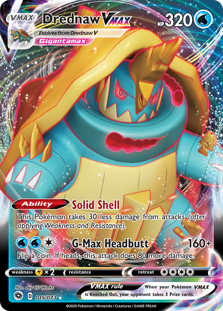 Drednaw VMAX 15/73 English Pokémon card from Champion’s Path (2020)