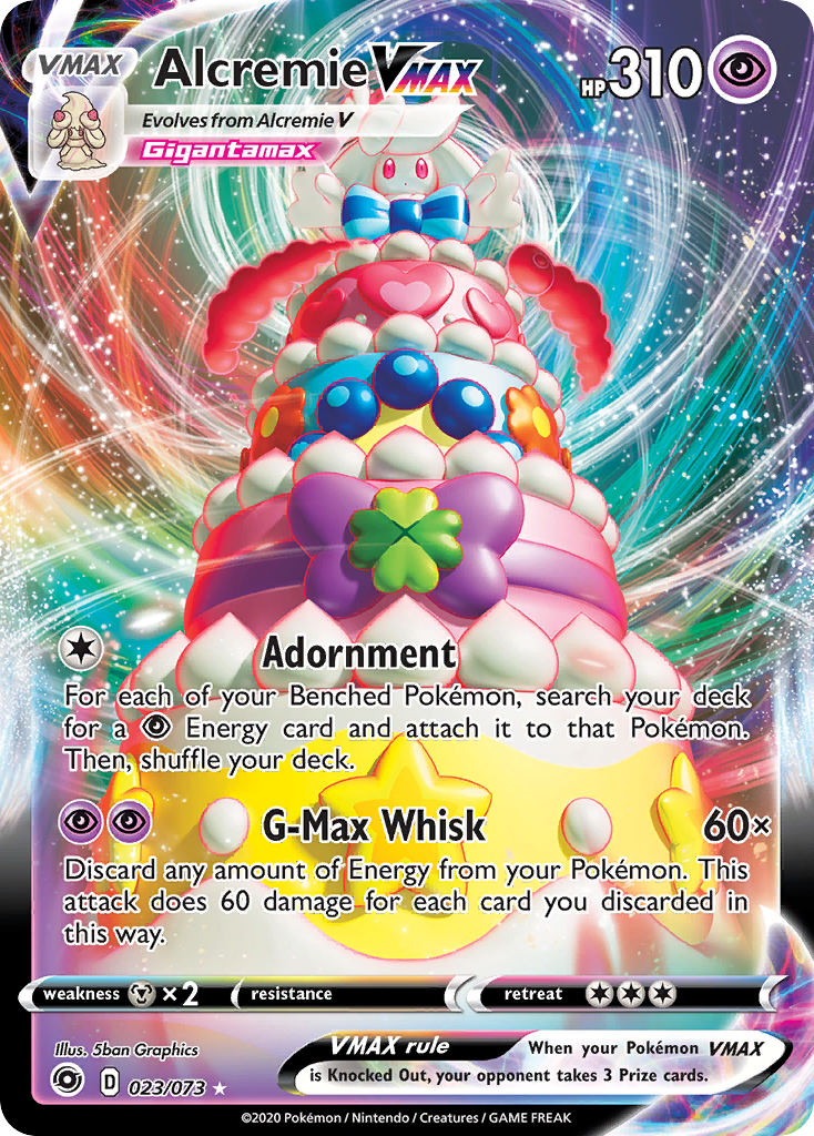 Alcremie VMAX 23/73 English Pokémon card from Champion’s Path (2020)