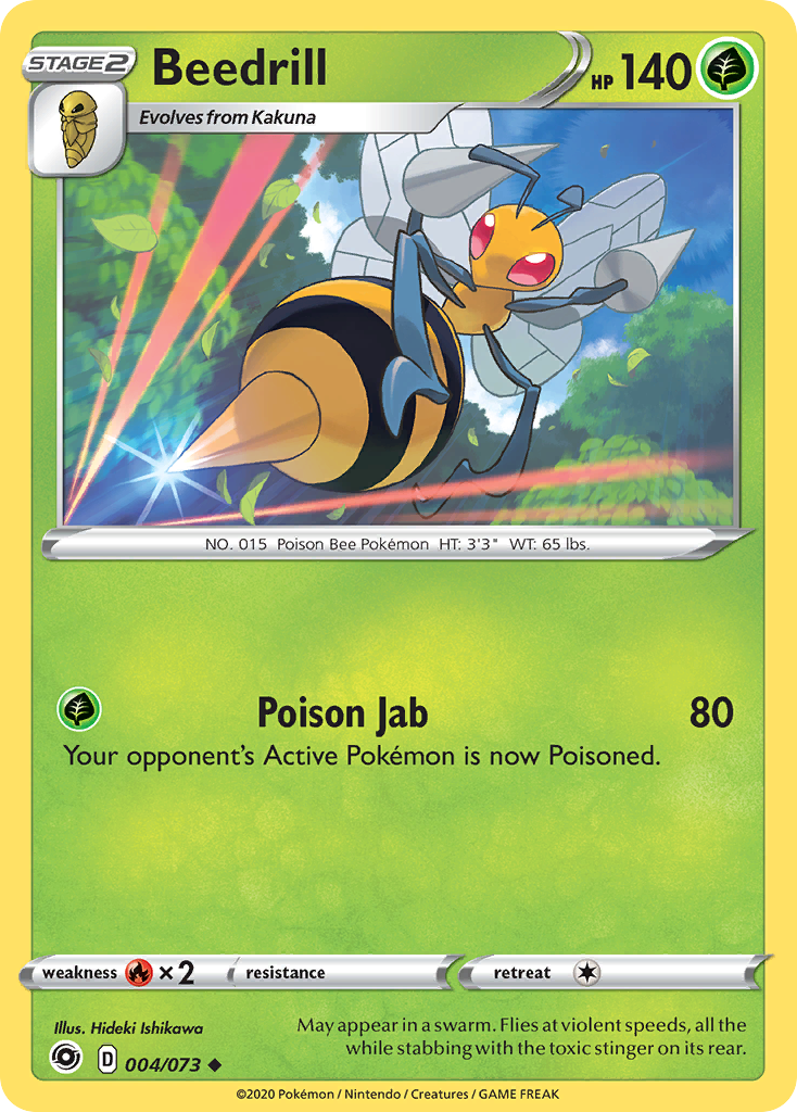 Beedrill 4/73 English Pokémon card from Champion’s Path (2020)