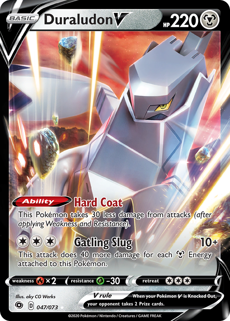 Duraludon V 47/73 English Pokémon card from Champion’s Path (2020)