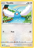 Swablu 48/73 English Pokémon card from Champion’s Path (2020)