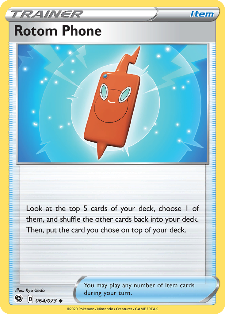 Rotom Phone 64/73 English Pokémon card from Champion’s Path (2020)