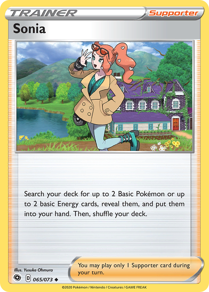 Sonia 65/73 English Pokémon card from Champion’s Path (2020)