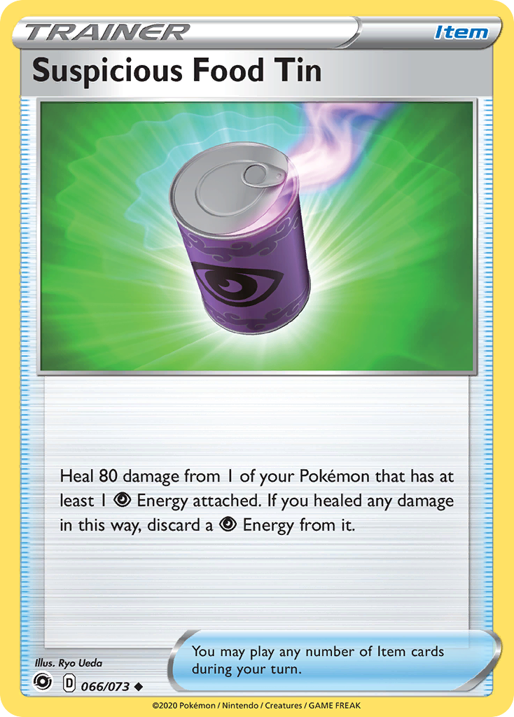 Suspicious Food Tin 66/73 English Pokémon card from Champion’s Path (2020)