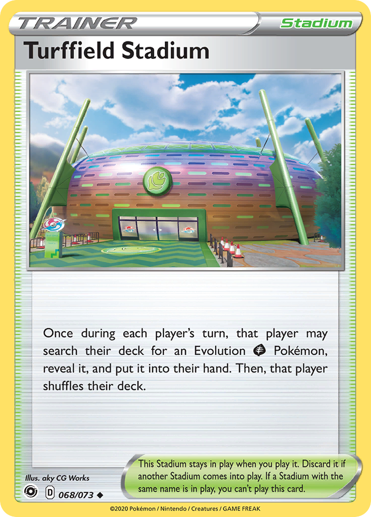 Turffield Stadium 68/73 English Pokémon card from Champion’s Path (2020)