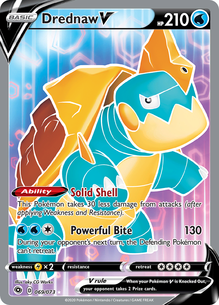 Drednaw V 69/73 English Pokémon card from Champion’s Path (2020)